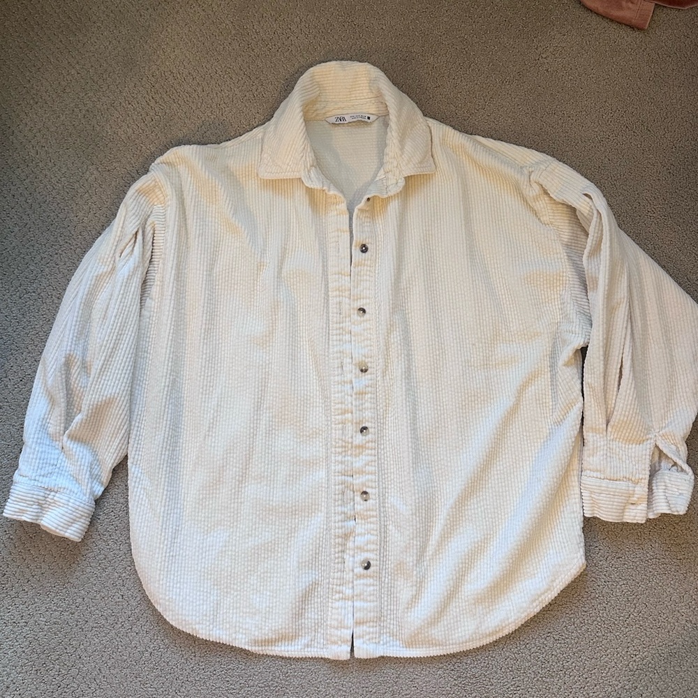 Zara Button-Up Over Shirt